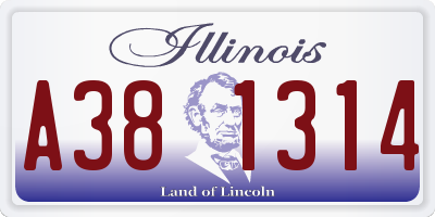 IL license plate A381314