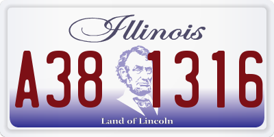 IL license plate A381316
