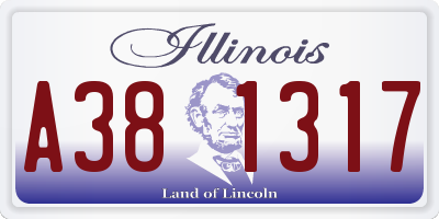 IL license plate A381317