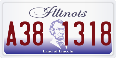 IL license plate A381318