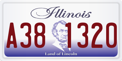 IL license plate A381320