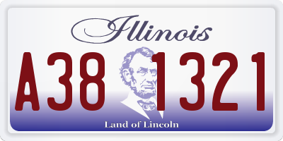 IL license plate A381321