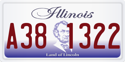 IL license plate A381322