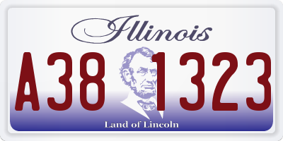 IL license plate A381323