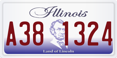 IL license plate A381324