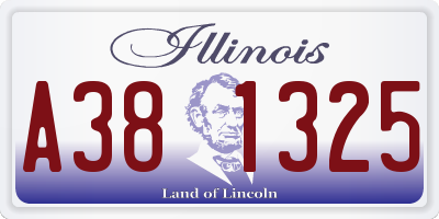 IL license plate A381325