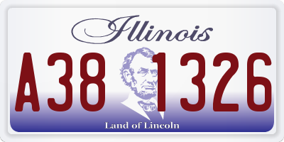 IL license plate A381326