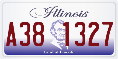 IL license plate A381327