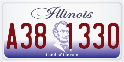 IL license plate A381330