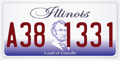 IL license plate A381331