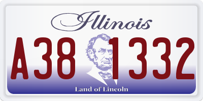 IL license plate A381332