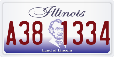 IL license plate A381334