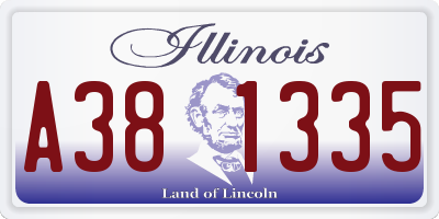IL license plate A381335