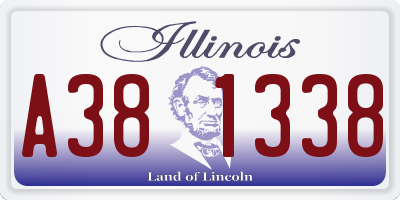 IL license plate A381338