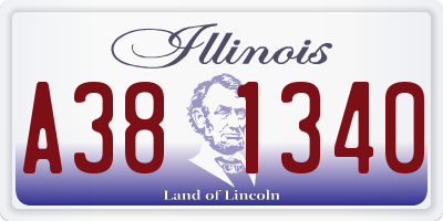IL license plate A381340