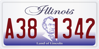IL license plate A381342