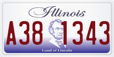 IL license plate A381343
