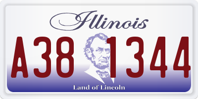 IL license plate A381344