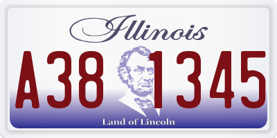 IL license plate A381345
