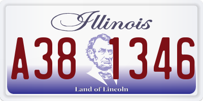 IL license plate A381346