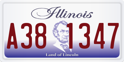 IL license plate A381347