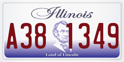 IL license plate A381349
