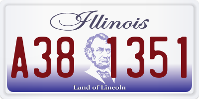 IL license plate A381351