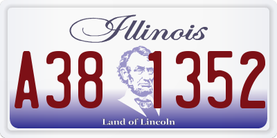IL license plate A381352