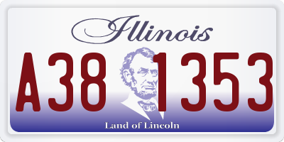 IL license plate A381353
