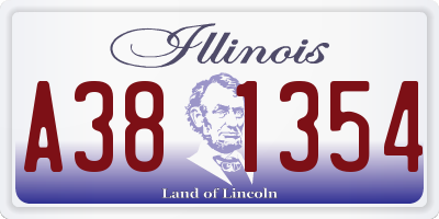IL license plate A381354