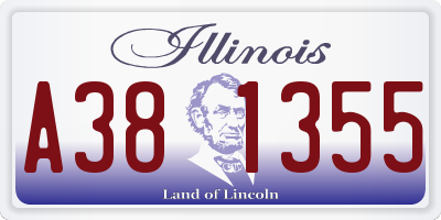 IL license plate A381355