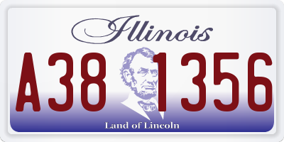 IL license plate A381356