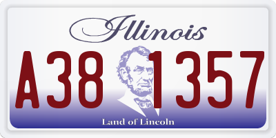 IL license plate A381357