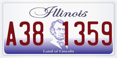 IL license plate A381359