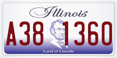 IL license plate A381360