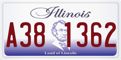 IL license plate A381362