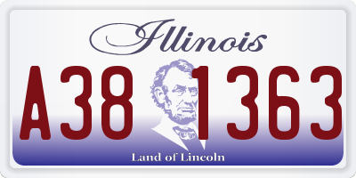 IL license plate A381363
