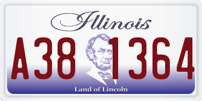 IL license plate A381364