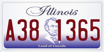 IL license plate A381365