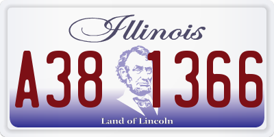 IL license plate A381366