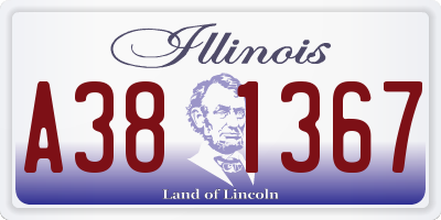 IL license plate A381367