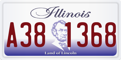 IL license plate A381368