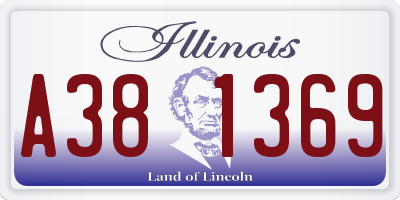 IL license plate A381369