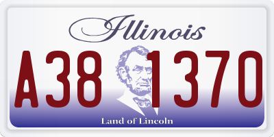 IL license plate A381370