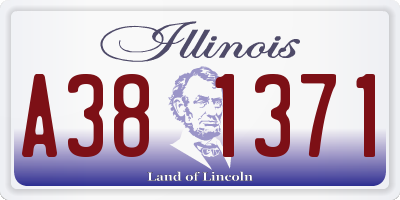 IL license plate A381371