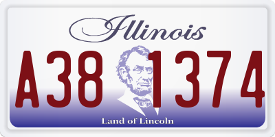 IL license plate A381374