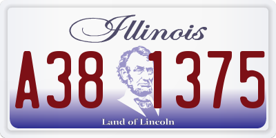 IL license plate A381375