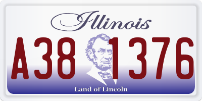 IL license plate A381376