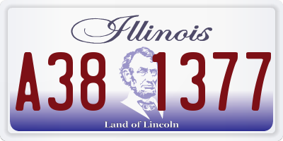 IL license plate A381377