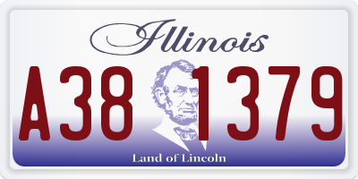 IL license plate A381379
